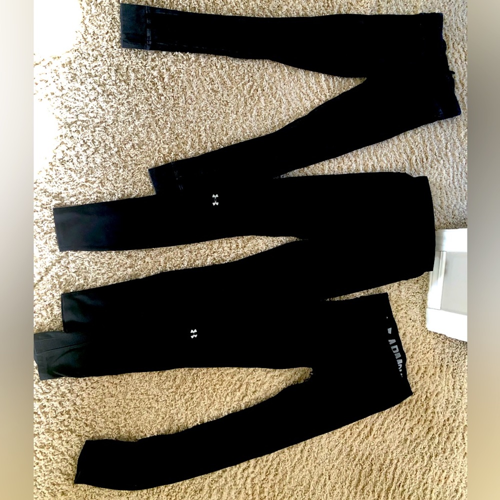 Three pairs of leggings - under armour and Victoria’s Secret
